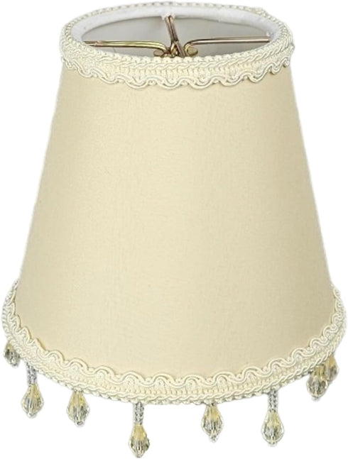 Royal Designs, Inc. CSO-1047-5BG Beaded Hardback Empire Chandelier Shade with Designer Trim,