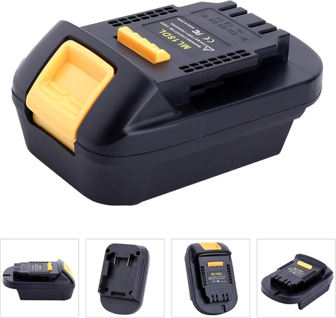 ML18DL Adapter for Milwaukee M18 18V Battery, Replacement for DeWalt 20V Tools, Battery Converter