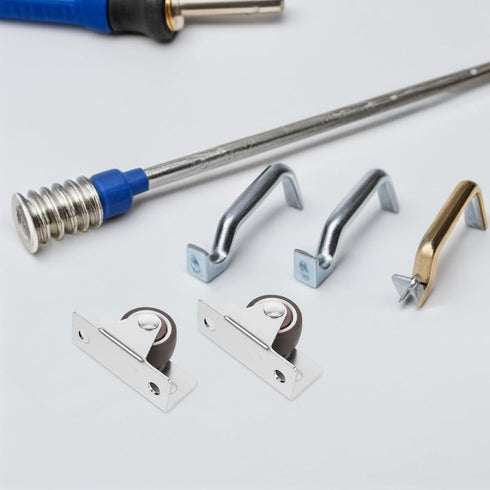 4pcs 1-inch SHOWERORO Flat Plate Swivel Silent TPR Casters for Furniture Drawers Cabinets Small Rolling Cart Wheels