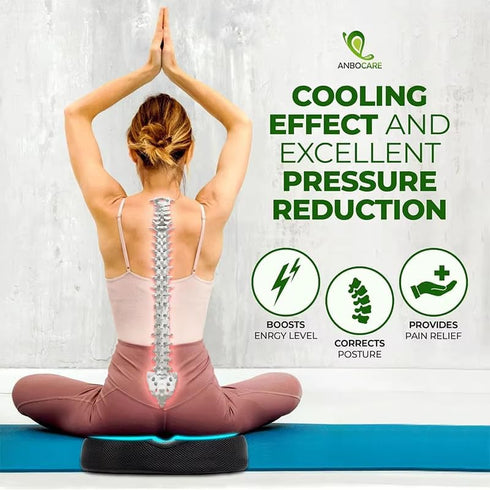 Tailbone Seat Cushion for Car, High-Rebound Memory Foam & Gel Doughnut Pillow for Hemorrhoids, Support, Sciatica Pain
