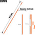 AHKUNMT 20Pcs Markers,4Ft (20, Driveway Driveway Reflective Poles, Orange Fiberglass Snow Stakes with Reflective Tape