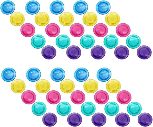 PLESIU Mini Fridge Magnet Circle Whiteboard Magnet, Round Whiteboard Magnet for Home School Office (Multicolors)
