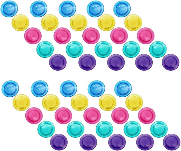 PLESIU Mini Fridge Magnet Circle Whiteboard Magnet, Round Whiteboard Magnet for Home School Office (Multicolors)