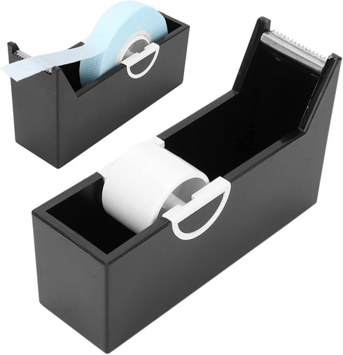 Eyelash Tape Dispenser Holder, Portable Desktop Tape Cutter for Home Salon Eyelash Extensions Supplies (Black)