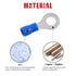 Hilitchi 100Pcs 16-14AWG Insulated Terminals Ring Electrical Wire Crimp Connectors (Blue, M6)