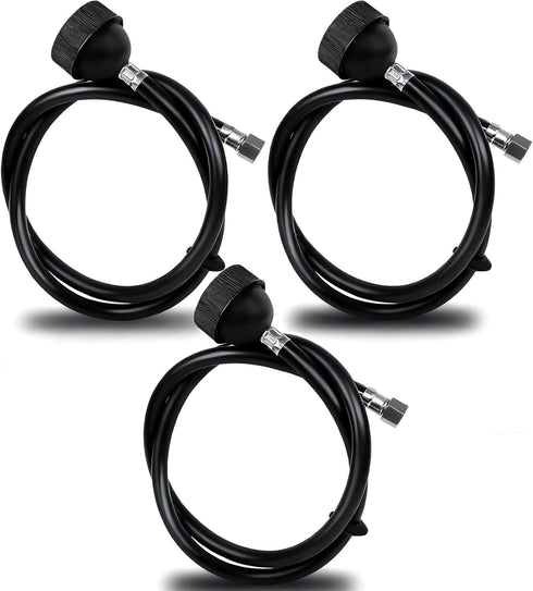 MsTental 3Pcs Hoseto Commercial 1/4" Shampoo Bowl Hose and Sprayer,Salon Spray Head with Rubber Faucet for Salon Barber