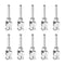 10pcs 13Gauge Stainless Steel Dispensing Needles, 1/2" All Metal Glue Needle Tube Blunt Tips for Thick Liquids, Ink,