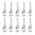 10pcs 13Gauge Stainless Steel Dispensing Needles, 1/2" All Metal Glue Needle Tube Blunt Tips for Thick Liquids, Ink,