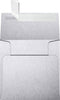 LUXPaper Square Invitation Envelopes | Peel & Press | 4" x 4" | Silver Metallic | 50 Qty