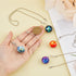 4Pcs 4 Ceiling Fan Pull Chain Universe Decorative Lamp Pull Extension Color Glass Fan String Pendant Extender with Ball