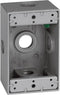 SIGMA ENGINEERED SOLUTIONS 14251-5X Weatherproof Metal Electrical Outlet Box, Gray, 1 Gang Box with Side Entry, (5)
