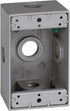 SIGMA ENGINEERED SOLUTIONS 14251-5X Weatherproof Metal Electrical Outlet Box, Gray, 1 Gang Box with Side Entry, (5)