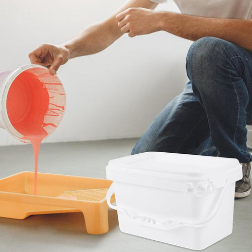 0.5 9.05 5.51 4.92 Inch Kichvoe Gallon Paint Bucket with Lid and Handle Lightweight Plastic Storage Pail for Household