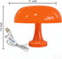 Dimmable 3 Mushroom Lamp Orange Mushroom Table Lamp with Lighting Modes, Charging LED Desk Lamp for Women's Gift Home