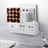 Square LED Night Lights Lamp with Dusk to Dawn Sensor, Vintage Floor Tiles in Black, Red and Beige Night Light Plug