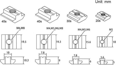 24 Sets 2020 Aluminum Extrusion Profile Connector, 24pcs Corner Brackets with 48pcs T-Nuts and Screws for Slot 6mm