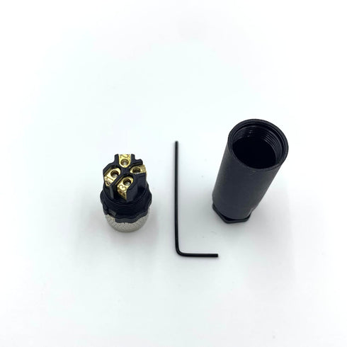 2Pcs M8 4 Pin Female Circular Connector - Field Assembly Wireable Sensor Straight Type A Code Adapter IP67 Waterproof