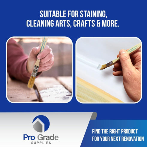Pro Grade 96 Ea 1/2 Inch Chip Paint Brushes - Light Brown