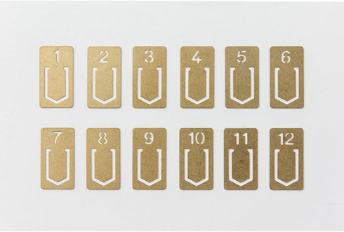 Midori Brass Clip - Number (43080006)