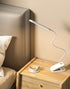 Desk Lamp, 1500mAh Dimmable Reading Lamp with Clamp and Type-C Charging Port, Adjustable Flexible Light for Home Office