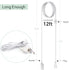 2-Pack 12Ft 360W E26 E27 2-Prong Closet, JACKYLED Extension Hanging Lantern Cord Cable UL with Socket Gear Switch +