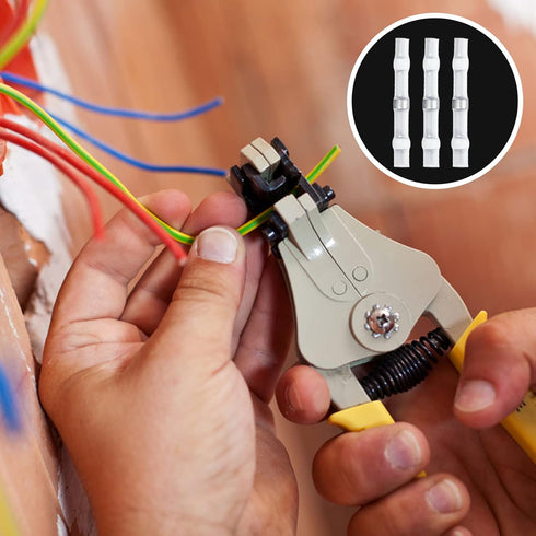 150 Pcs Solder Seal Wire Connectors, 26-24 AWG Waterproof Insulated Electrical Splice Wire Terminals