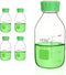 Media Bottle, 4 Pcs of 500ml Borosilicate Glass Bottles with GL45 Screw Caps for Lab Storage