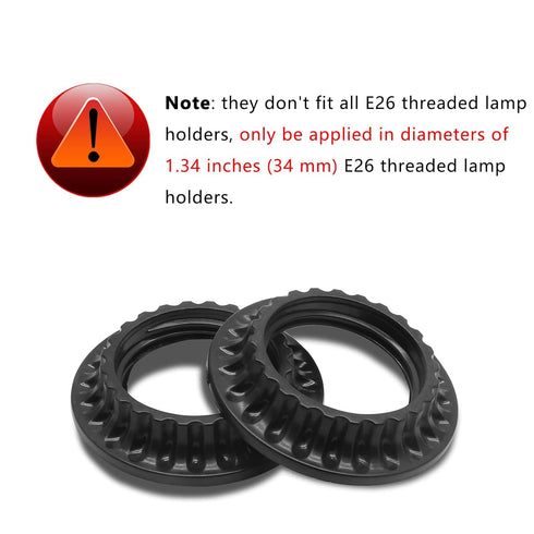 Zorveiio 6 1.26''/32mm Pcs Lamp Shade Ring Retaining Rings Light Socket Collar Ring for Lamp Shade Light Fixture