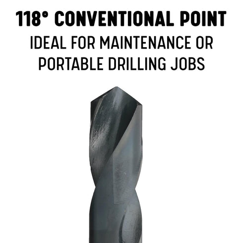 Drill America DWDRSD1-13/32 1-13/32" High Speed Steel Drill Bit with 1/2" Shank, DWDRSD Series