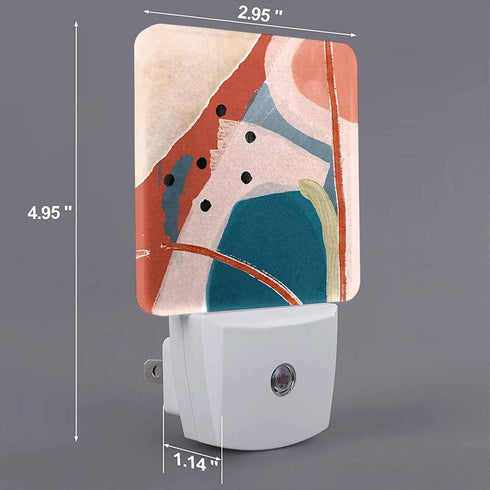 Chrobak LED Night Light,Abstract Creative Pattern LED Night Light Plug into Wall with Dusk to Dawn Light Sensor White