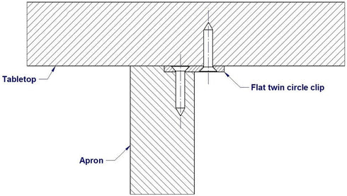 Desktop Fasteners Figure 8 with Screws, Heavy Duty Steel Table Top Connector, Desk Top Fasteners Clip