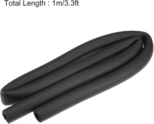 uxcell Foam Tubing for Handle Grip Support, Pipe Insulation, 14mm ID 24mm OD 1m Length Black