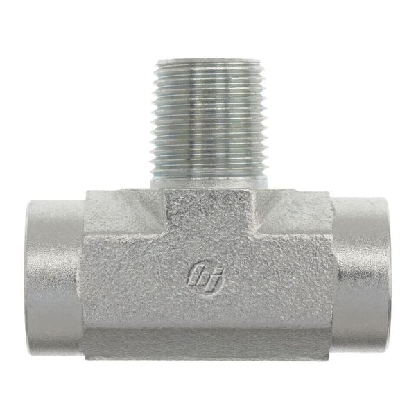 Brennan Industries 5604-06-06-06-FG Forged Steel Branch Tee Tube Fitting, 3/8"-18 NPTF x 3/8"-18 NPTF x 3/8"-18 NPTF Thread, 3/8" Female NPTF x 3/8" Female NPTF x 3/8" Male NPTF
