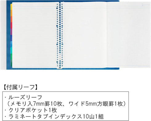 Maruman F584-02 Loose Leaf Binder, A4, Session, 30 Holes, Blue