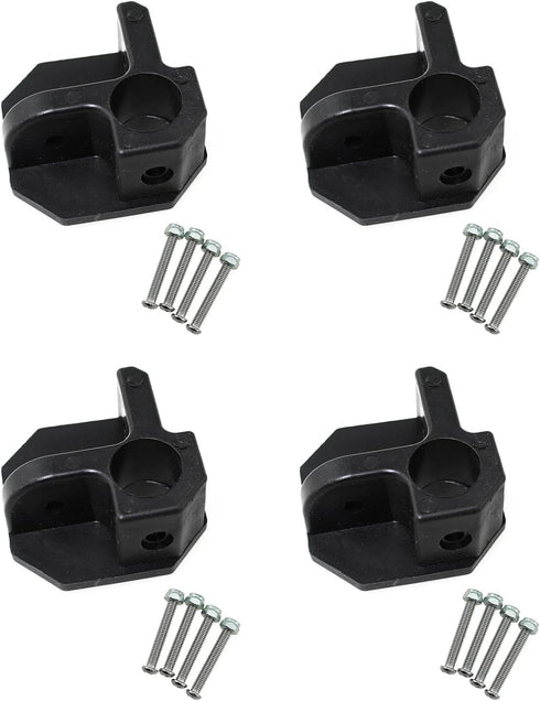 Maxmoral 4PCS 1.8x1.8inch Camping Chair Replacement Legs with Mounting Screws Black ABS Plastic