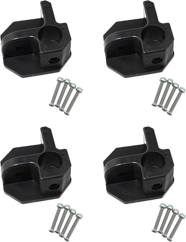 Maxmoral 4PCS 1.8x1.8inch Camping Chair Replacement Legs with Mounting Screws Black ABS Plastic