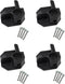 Maxmoral 4PCS 1.8x1.8inch Camping Chair Replacement Legs with Mounting Screws Black ABS Plastic