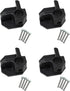 Maxmoral 4PCS 1.8x1.8inch Camping Chair Replacement Legs with Mounting Screws Black ABS Plastic