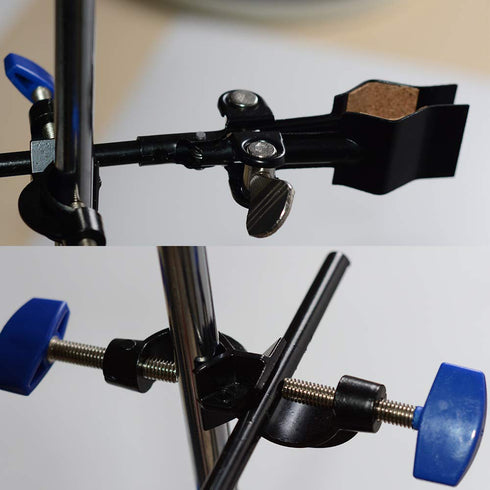 Heavy 24" Laboratory Stand Support, Metalware Ring Stand, Industrial Grade Retort Stand Set for Chemistry