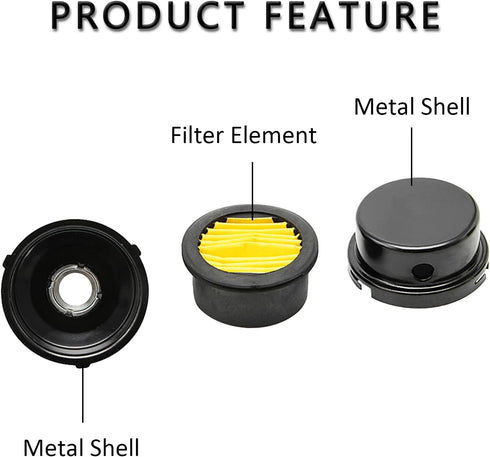 ZHONG AN 1/2"PT 20mm Air Compressor Silencer Filter, Thread Metal Intake Filter Sound Muffler