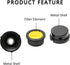 ZHONG AN 1/2"PT 20mm Air Compressor Silencer Filter, Thread Metal Intake Filter Sound Muffler