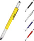 DUNBONG Metal Multi tool Pen, 6-in-1 Stylus Pen with Screwdriver, Ballpoint Pen, Level and Ruler