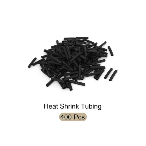Heat Shrink Tubing, 2:1 Cable Sleeving Tube Wrap, 4mm Dia/30mm/Black, 400 Pcs