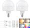 E12 Rechargeable Light Bulb with Remote Control Timer and 15 Colors Options,Battery