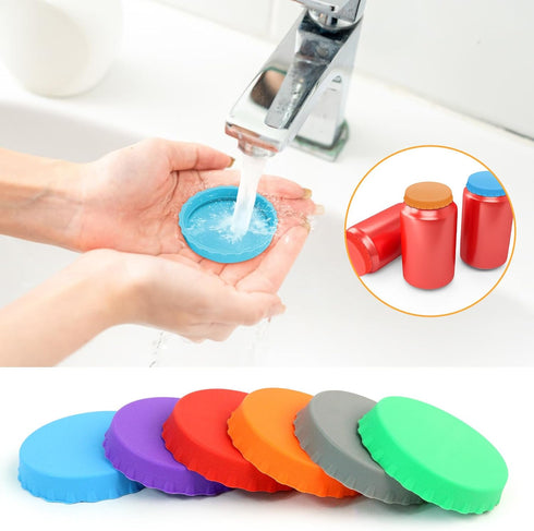 Dirvcp 6 Lids,6 PCS Silicone Soda Can Color BPA-Free Reusable Silicone Can Covers, Can Stopper or Protector