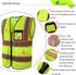 Reflective Mesh Safety Vest for Men Women, 8 Pockets, Zipper Front, High Visibility Hi Vis Construction Vest, ANSI/ISEA