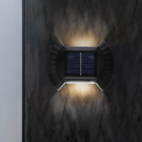 8 Bulbs, INOOMP Waterproof Solar Wall Light with Warm LED Outdoor Garden Yard Fence Wall-Mounted Solar Lamp for Porch