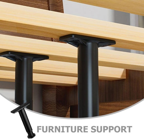2pcs 20-37cm, Luxshiny Adjustable Plastic Furniture Legs for Bed Frame Support, Telescopic Height Waterproof Cabinet