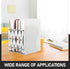 HEMOTON Retractable White Metal Book Holder and Desktop Bookshelf Organizer Large Adjustable Bookend for Office Desk