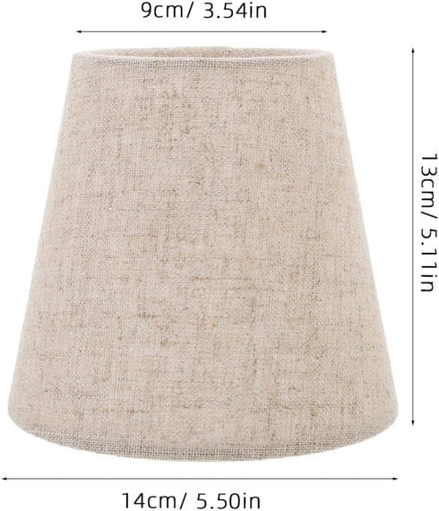3.5X5.5X5 Inches Cabilock Fabric Drum Lamp Shade with Clip on for Table and Floor Lamps Replacement Lamp Cover Linen